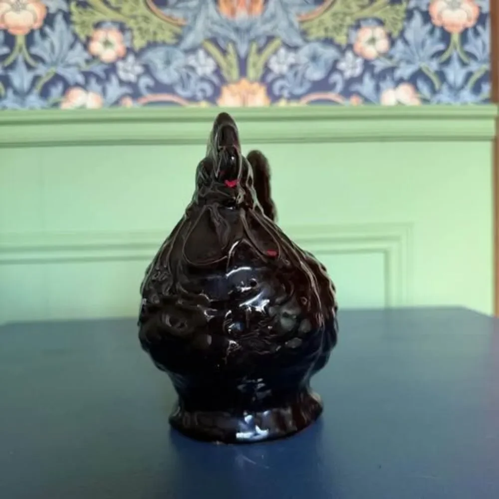 Vintage Ceramic Rooster Figurine Appetizer Toothpick Holder